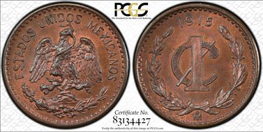 1915-Mo 1C 20mm MS64RB