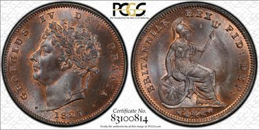 1827 1/3 Far S-3827 MS66+ BN