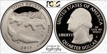 2017-S 25C Effigy Mounds NP PR69DCAM