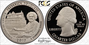 2017-S 25C Frederick Douglass NP PR69DCAM