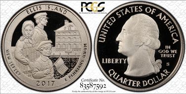 2017-S 25C Ellis Island NP PR69DCAM