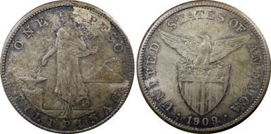 1909-S Peso KM-172  Ag MS64