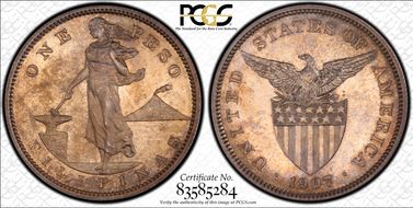 1907 Peso PR65