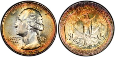 1954-D 25C MS67+