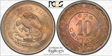 1936-M 10C KM-432 MS66