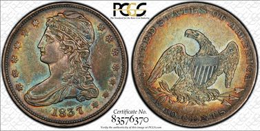1837 50C AU53