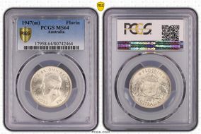 1947(m) Florin KM-40a  Ag MS64