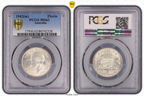 1942(m) Florin KM-40  Ag MS62