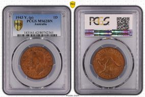 1943 Y. (p) 1D MS62BN