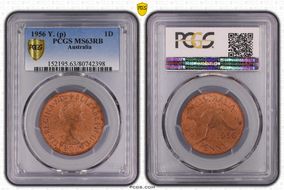 1956 Y. (p) 1D MS63RB