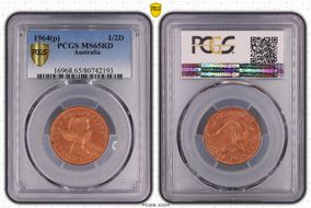 1964 Y. (p) 1/2D MS65RD