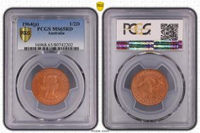 1964 Y. (p) 1/2D MS65RD