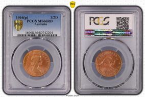 1964 Y. (p) 1/2D MS66RD