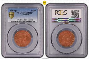 1964 Y. (p) 1/2D MS65RD