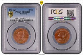 1964 Y. (p) 1/2D MS66RB