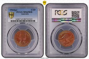 1964 Y. (p) 1/2D MS65RB