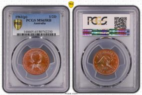 1961 Y. (p) 1/2D MS65RB