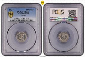 1937 3D S-4088 Crowned 3 PR66