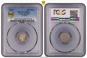 1937 3D S-4088 Crowned 3 PR66