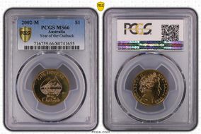 2002-M $1 Year of the Outback Counterstamp MS66