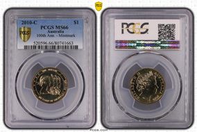 2010-C $1 100th Anniversary MS66