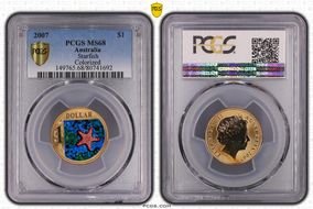 2007 $1 Starfish  Colorized MS68