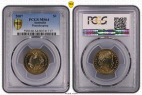 2007 $1 Peacekeeping MS64