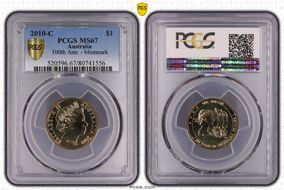 2010-C $1 100th Anniversary MS67