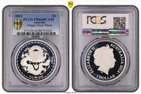 2012 $1 Year of the Dragon PR66DCAM
