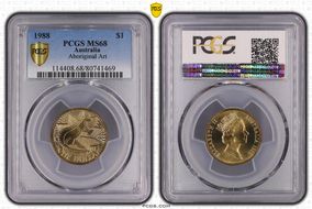 1988 $1 Aboriginal Art MS68