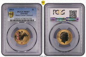 2013 $1 Black Caviar Colorized MS67