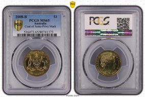 2008-B $1 Coat of Arms-Privy Mark MS65