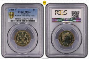 2008-S $1 Coat of Arms-Privy Mark MS66