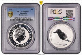 2007 $1 Kookaburra Ag MS69