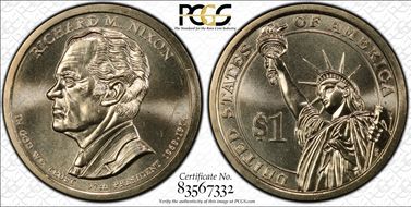 2016-P $1 Richard M. Nixon  Position A MS67