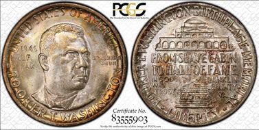 1946 50C Booker T. Washington MS67