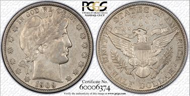 1909-O 50C XF45