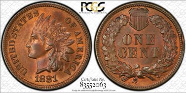 1881 1C MS65RB
