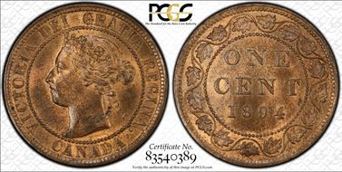 1894 1C Thick 4 MS64RB