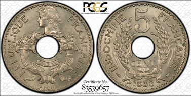 1938 5C Lec-119 Cupro-nickel MS65