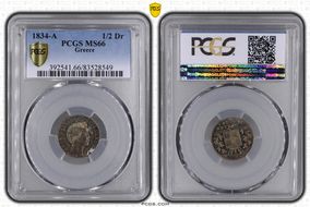 1834-A 1/2 Dr KM-19 MS66