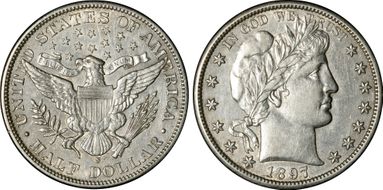 1897-S 50C AU50