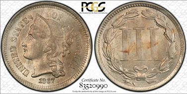 1867 3CN MS63