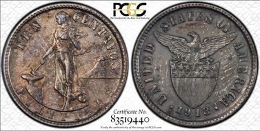 1913-S/S 10C Allen-8.09a MS62