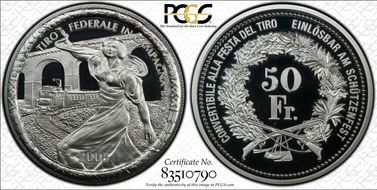 2005 50 Fr Brusio Haberling-72a RE w/o Fineness PR69DCAM