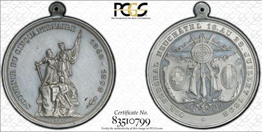 1898 Medal Neuchatel R-974a MS62