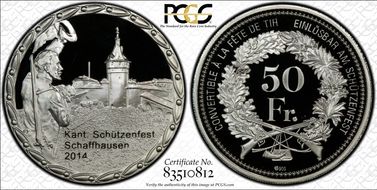 2014 50 Fr Schaffhausen Haberling-91a PR69DCAM