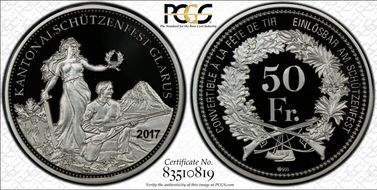 2017 50 Fr Glarus Shooting Festival PR69DCAM
