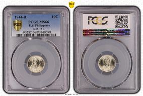 1944-D 10C MS66