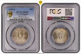 1945-S 50C MS66